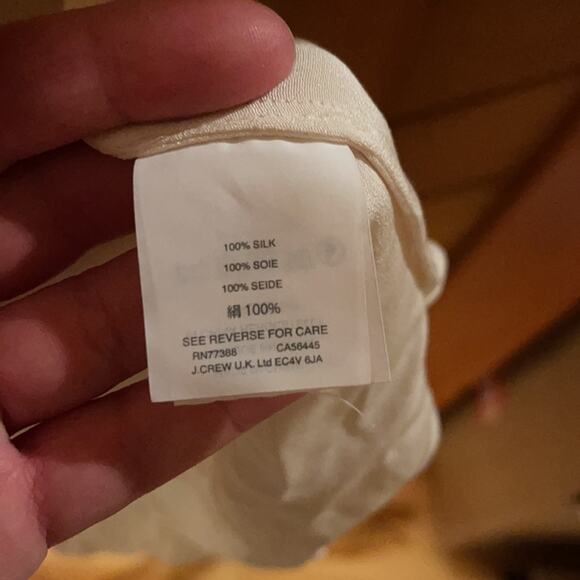 J.Crew 100% silk Camisole Vneck Elevated Basics Office Holiday Old Money 16 Tall - Picture 7 of 7